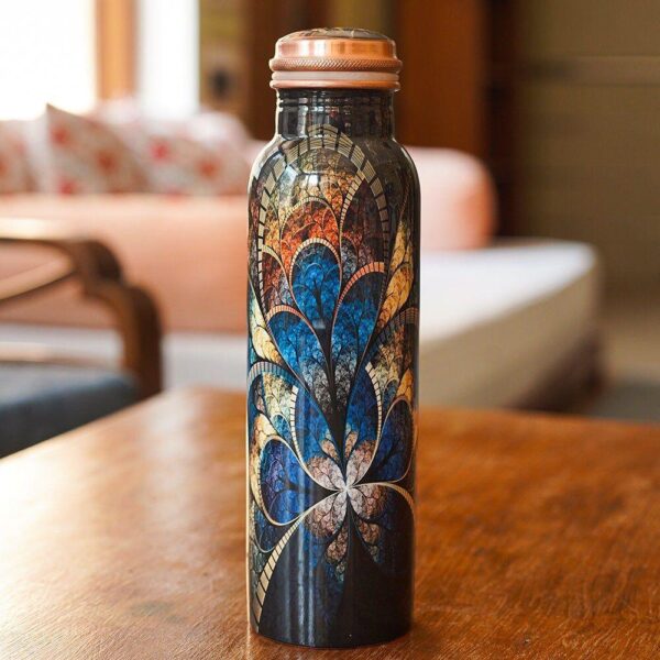 Meena Printed Copper Water Bottle